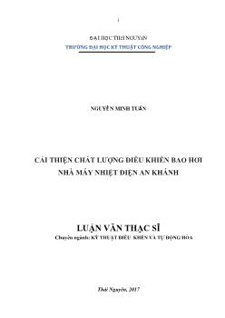 Luận văn Cải thiện chất lượng điều khiển bao hơi nhà máy nhiệt điện An Khánh