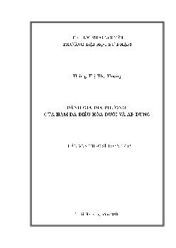 Luận văn Đánh giá địa phương của hàm đa điều hòa dưới và áp dụng