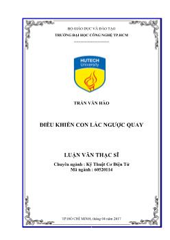 Luận văn Điều khiển con lắc ngược quay