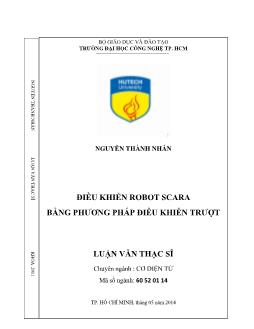 Luận văn Điều khiển robot scara bằng phương pháp điều khiển trượt