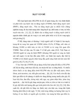 Luận văn Nghiên cứu độc tính và hiệu quả của viên nang Lipidan trong điều trị hội chứng rối loạn lipid máu