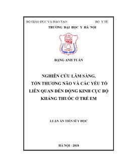 Luận văn Nghiên cứu lâm sàng, tổn thương não và các yếu tố liên quan đến động kinh cục bộ kháng thuốc tại trẻ em