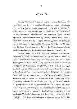 Luận văn Nghiên cứu ứng dụng vi phẫu thuật giải ép thần kinh trong điều trị đau dây V