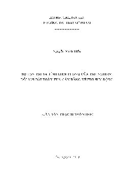 Luận văn Sự tồn tại và tính liên thông của tập nghiệm đối với bài toán cân bằng vecto suy rộng