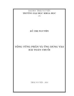 Luận văn Tổng từng phần và ứng dụng vào bài toán chuỗi