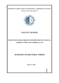 Protecting human rights with provisions on sexual crimes in Vietnam's criminal law