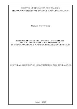 Research on development of methods of graph theory and automata in steganography and searchable encryption