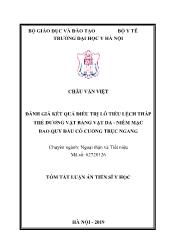 Tóm tắt Luận án Đánh giá kết quả điều trị lỗ tiểu lệch thấp thể dương vật bằng vạt da - Niêm mạc bao quy đầu có cuống trục ngang