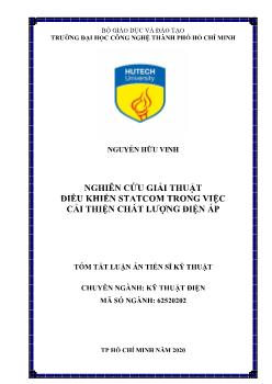 Tóm tắt Luận án Nghiên cứu giải thuật điều khiển statcom trong việc cải thiện chất lượng điện áp
