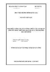 Tóm tắt Luận văn Đạo đức công vụ của công chức các cơ quan chuyên môn trên địa bàn quận 9, thành phố Hồ Chí Minh