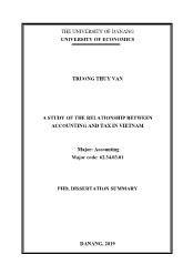 A study of the relationship between accounting and tax in Vietnam