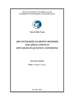 Advanced deep learning methods and applications in open - Domain question answering