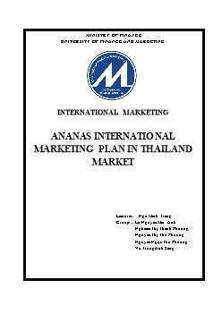 Ananas international marketing plan in Thailand market