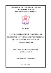 Clinical, subclinical features and resistance to tyrosine kinase inhibitor of lung cancer patients with egfr mutations