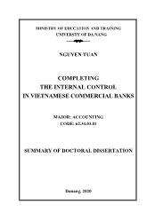 Completing the internal control in Vietnamese commercial banks