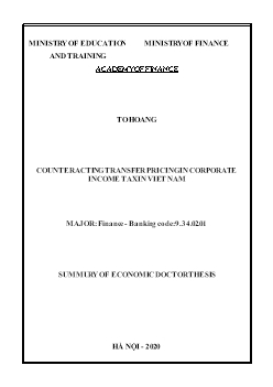 Counteracting transfer pricing in corporate income tax in Viet Nam