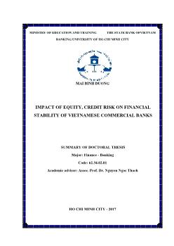 Impact of equity, credit risk on financial stability of Vietnamese commercial banks