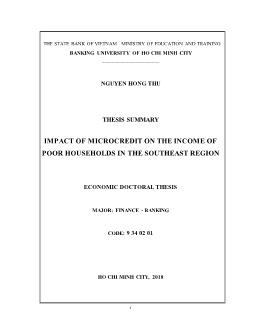 Impact of microcredit on the income of poor households in the southeast region