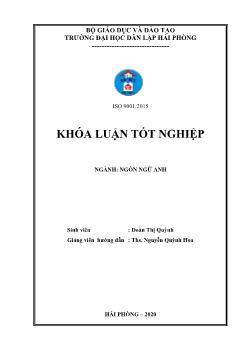 Khóa luận A study on synonyms and antonyms in English