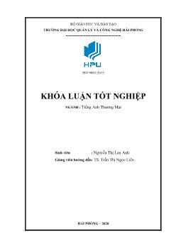 Khóa luận A study on the translation of noun phrases in business contract from English into Vietnamese. the case of joint venture agreement