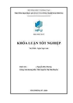 Khóa luận Common errors in english speaking lessons of second year english major at Hp technology & management university