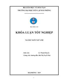 Khóa luận Factor afecting speaking skill of first year English major at HPU