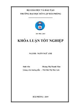 Khóa luận How english clubs can be helpful for HPU English majors in improving speaking skill