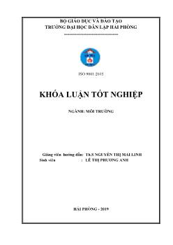 Khóa luận Nghiên cứu các tác động đến môi trường từ hoạt động sản xuất giày da và đề xuất biện pháp giảm thiểu