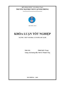 Khóa luận Thực trạng kinh doanh du lịch và những giải pháp nhằm nâng cao chất lượng của hệ thống khách sạn, nhà nghỉ ở Cát Bà