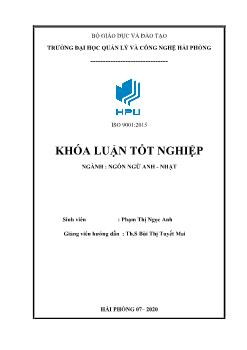 Khóa luận Vocabulary learning strategies of first year english majors at hai phong technology and management university