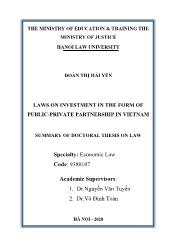 Laws on investment in the form of public - Private partnership in Vietnam