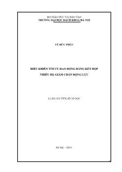 Luận án Điều khiển tối ưu dao động bằng kết hợp nhiều bộ giảm chấn động lực