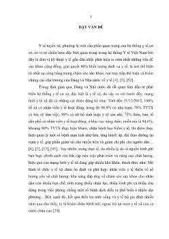 Luận văn Thực trạng và hiệu quả can thiệp nâng cao chất lượng hoạt động của trạm y tế xã tại tỉnh Hòa Bình