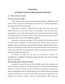 Measures the competitiveness and stability of Vietnamese commercial banks in the context of joining the CPTPP agreement