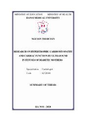 Research on hypertrophic cardiomyopathy and cardiac function by ultrasound in fetuses of diabetic mothers