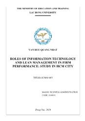 Roles of information technology and lean management in firm performance: study in HCM city