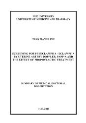 Screening for preeclampsia - Eclampsia by uterine artery doppler, papp - a and the effect of prophylactic treatment