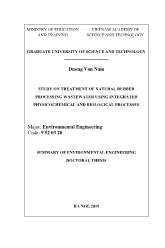 Study on treatment of natural rubber processing wastewater using integrated physicochemical and biological processes