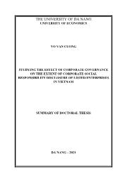 Studying the effect of corporate governance on the extent of corporate social responsibility disclosure of listed enterprises in Vietnam