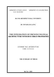 The integration of french colonial architecture with Hue urban properties