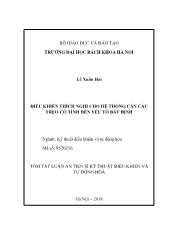 Tóm tắt Luận án Điều khiển thích nghi cho hệ thống cần cẩu treo có tính đến yếu tố bất định