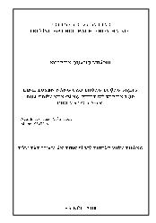 Tóm tắt Luận án Định tuyến nâng cao thông lượng mạng dựa trên nền tảng thiết kế xuyên lớp cho mạng ADHOC