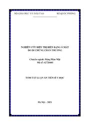 Tóm tắt Luận án Nghiên cứu điều trị biến dạng ổ mắt do di chứng chấn thương