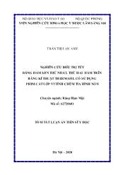 Tóm tắt Luận án Nghiên cứu điều trị tủy răng hàm lớn thứ nhất, thứ hai hàm trên bằng kĩ thuật th ermafil có sử dụng phim cắt lớp vi tính chùm tia hình nón