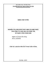 Tóm tắt Luận án Nghiên cứu giải pháp phát hiện và giảm thiểu tấn công từ chối dịch vụ phân tán sử dụng công nghệ SDN