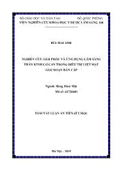 Tóm tắt Luận án Nghiên cứu giải phẫu và ứng dụng lâm sàng thần kinh cơ cắn trong điều trị liệt mặt giai đoạn bán cấp