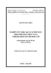 Tóm tắt Luận án Nghiên cứu hiệu quả cai thở máy theo phương thức nava ở bệnh nhân suy hô hấp cấp