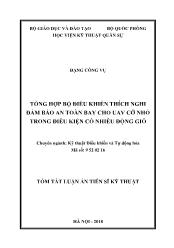 Tóm tắt Luận án Tổng hợp bộ điều khiển thích nghi đảm bảo an toàn bay cho uav cỡ nhỏ trong điều kiện có nhiễu động gió