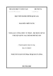 Tóm tắt Luận văn Năng lực công chức tư pháp – Hộ tịch cấp xã ở huyện Quốc Oai, thành phố Hà Nội