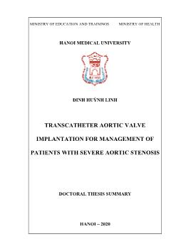 Transcatheter aortic valve implantation for management of patients with severe aortic stenosis